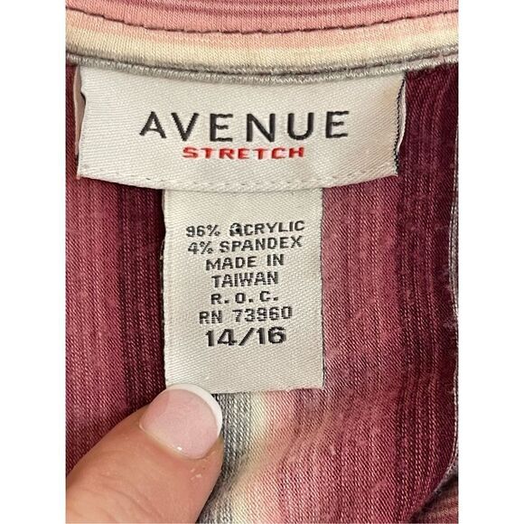 Avenue women’s bundle lot size 14/16 striped button down and open cardigan - Picture 12 of 13